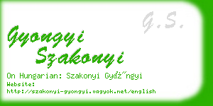 gyongyi szakonyi business card